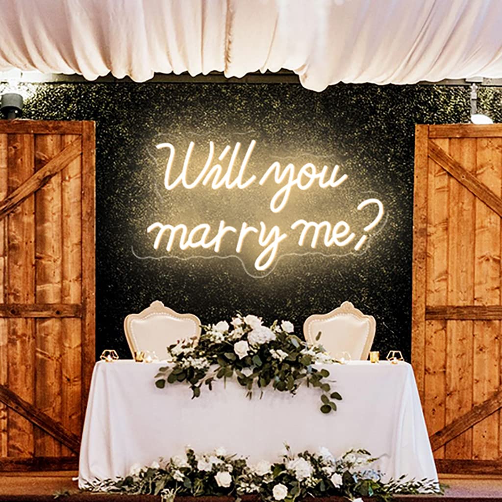 Amazon.co.jp: Will You Marry Me サイン ライト付き ウェディング